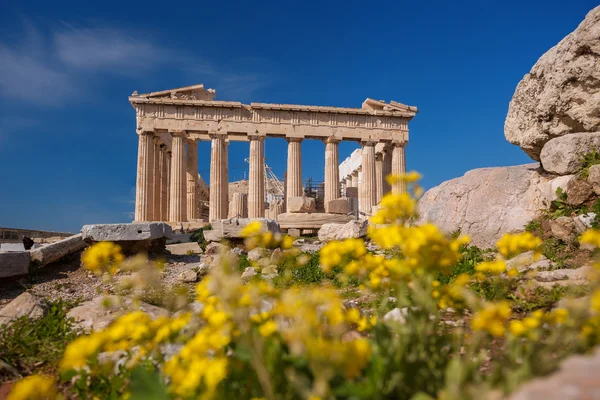 Templo del Partenón en la Acrópolis de Atenas, Grecia — Foto de Stock