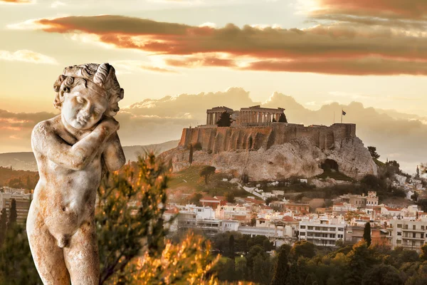 Parthenontempelet på Akropolis i Athen – stockfoto
