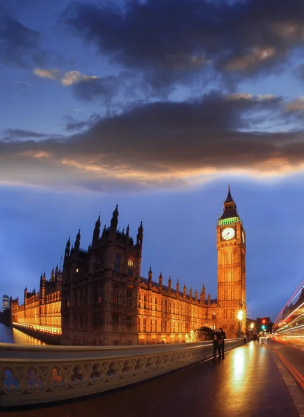 Big Ben with bridge in London, England — Stock Photo, Image