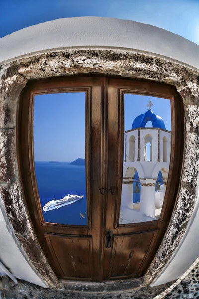 Aldeia de Oia na ilha de Santorini na Grécia — Fotografia de Stock