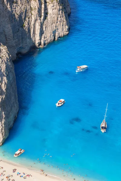 ボートでギリシャのザキントス島海岸 — ストック写真