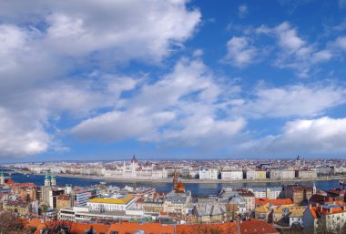 Panorama of Budapest in Hungary clipart