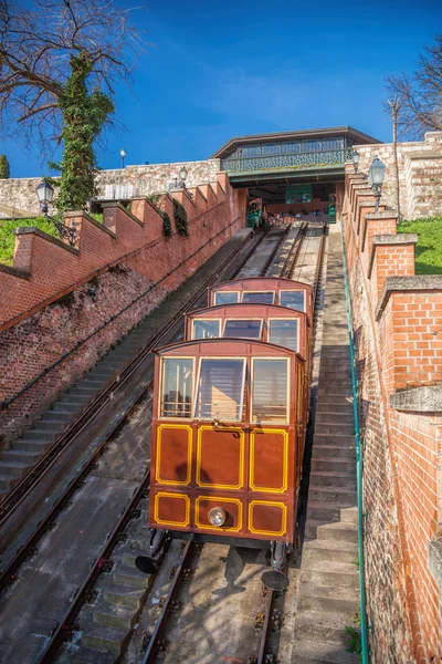 Teleférico en Castle Hill. Budapest, Hungría —  Fotos de Stock