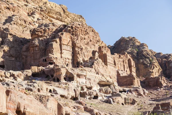 Cidade antiga em um vale profundo, Petra. Jordânia . — Fotografia de Stock