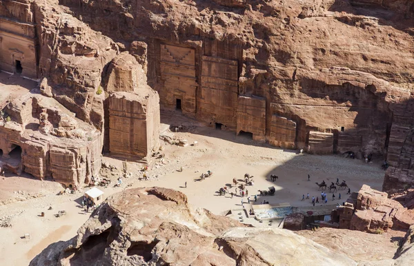 Nézd meg a nagy hely áldozat. Petra. Jordánia. — Stock Fotó