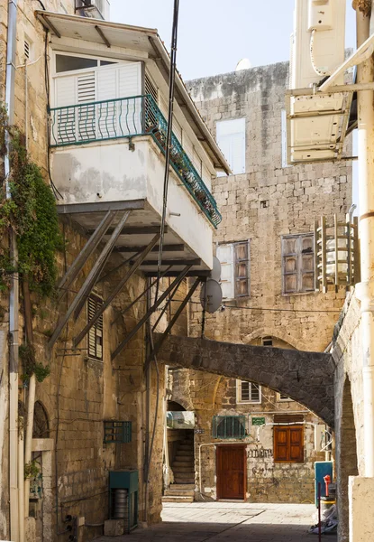 Straßen der antiken Stadt Akko am Morgen. Deutschland — Stockfoto