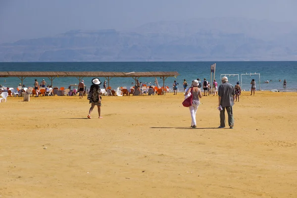 Ein Gedi Beach. Mrtvé moře, Izrael — Stock fotografie