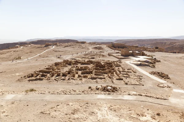 Ruínas da antiga fortaleza de Masada. Israel . — Fotografia de Stock