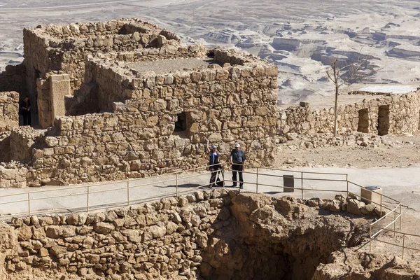 古代のマサダ要塞の遺跡。イスラエル. — ストック写真