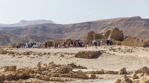 Ruínas da antiga fortaleza de Masada. Israel . — Fotografia de Stock