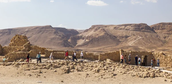 Ruiny starożytnej fortecy Masada. Izrael. — Zdjęcie stockowe