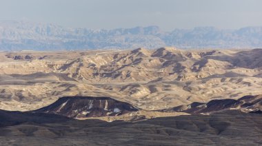 Makhtesh Ramon (Ramon Crater) manzara. Negev çölü. İsrail