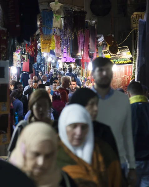 People on Beit HaBad Street. Jerusalem, Israel. — Stock Photo, Image