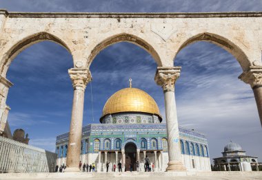 Temple Mount kayada kubbe. Kudüs. İsrail.