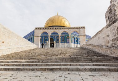 Temple Mount kayada kubbe. Kudüs. İsrail.