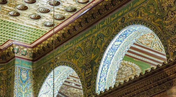 Interior da Cúpula na Rocha. Jerusalém, Israel . — Fotografia de Stock