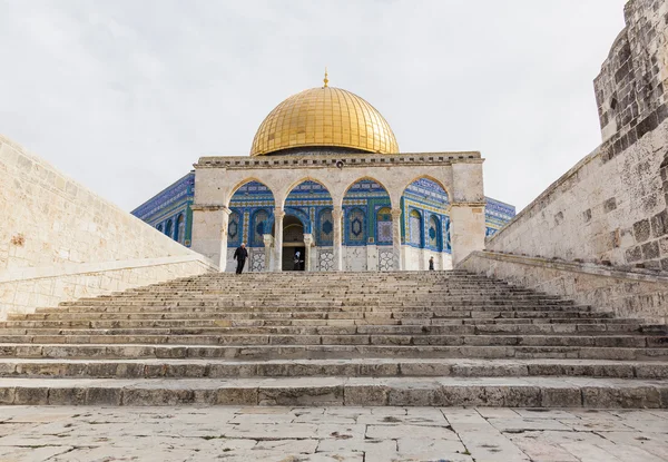 A rock templom kupolája. Jeruzsálem. Izrael. — Stock Fotó