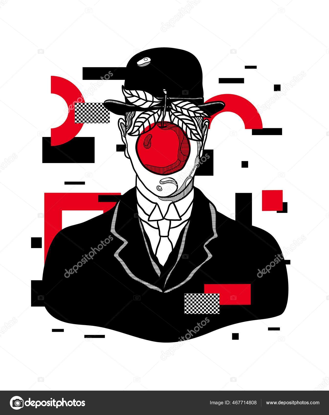 Stockillustratie van Zoon Des Mensen Door René Magritte Creatieve Compositie door ©iku4 467714808