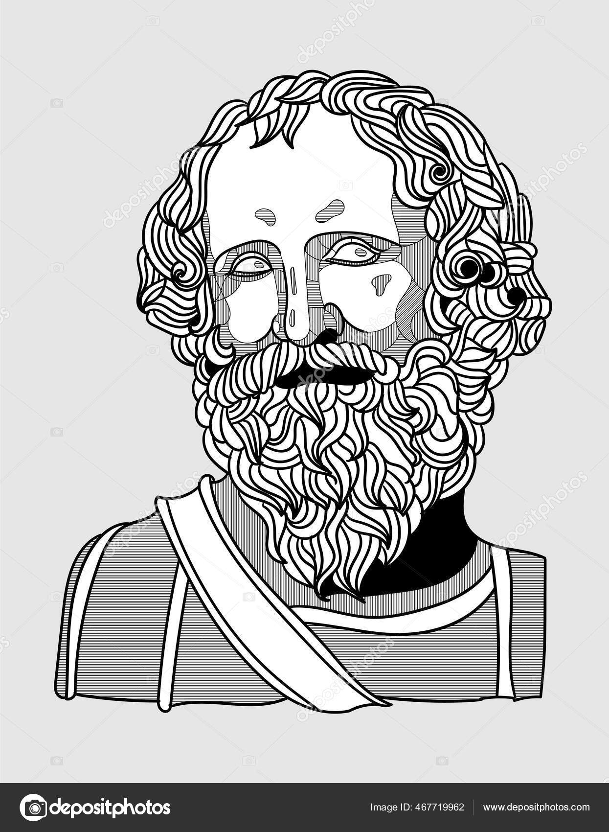 Archimedes Greek Statue Vector Illustratopn Stock Vector Image by ©iku4 ...