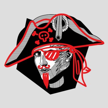 Napolyon portresi, yaratıcı kompozisyon, vektör illüstrasyonu