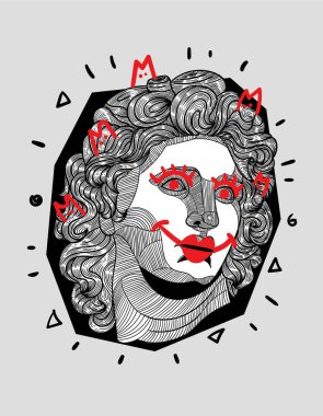 Vektör çizgileri klasik el çizimi illüstrasyon. Alexander. 