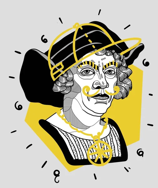 Composition Columbus Illustration Vectorielle — Image vectorielle