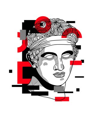 Vektör çizgileri klasik el çizimi illüstrasyon. diadoumenos