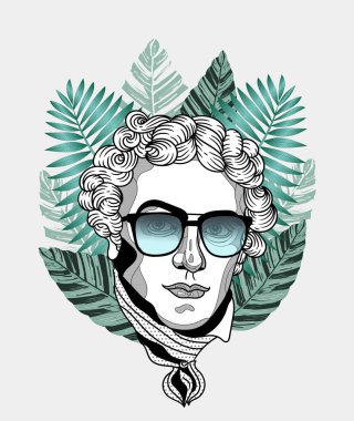 Vektör çizgileri klasik el çizimi illüstrasyon. Michael Faraday