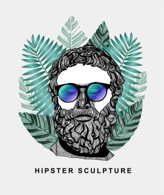 Vektör çizimi el çizimi. Filozof 