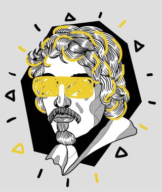 Vektör çizgileri klasik el çizimi illüstrasyon. Caravaggio. 