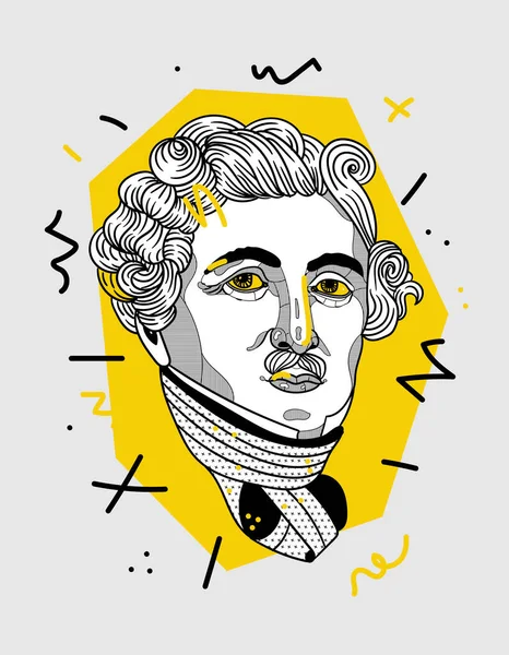 Louis Jacques Daguerre Vector Illustration — Stock Vector