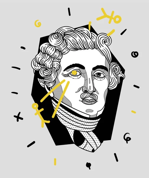 Louis Jacques Daguerre Vectorillustratie — Stockvector