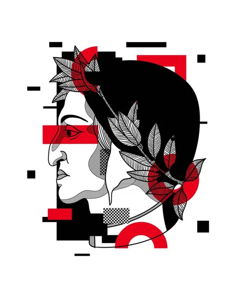 Dante Alighieri vektör çizimi 