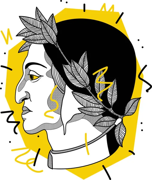 Dante Alighieri vektör çizimi 