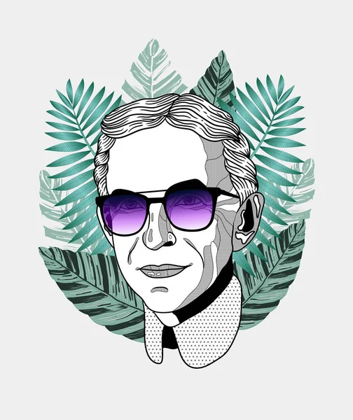 Vector Lines Classical Hand Drawn Illustration Henry Ford — Stock Vector