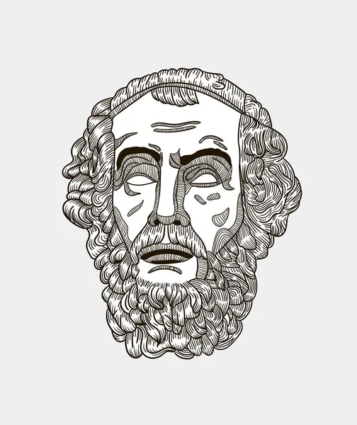 Vektör çizgileri klasik el çizimi illüstrasyon. Homer!