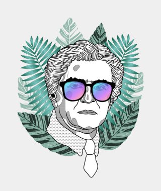 Vektör çizgileri klasik el çizimi illüstrasyon. malevich