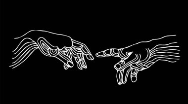 Adem 'in yaratılışı, Michelangelo, vektör