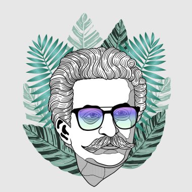 Strauss Vektör çizgileri klasik el çizimi illüstrasyonu. 