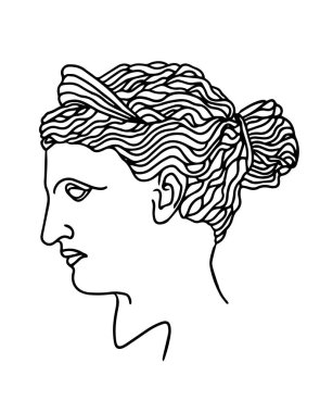 Vektör çizgileri klasik el çizimi illüstrasyon. Venüs