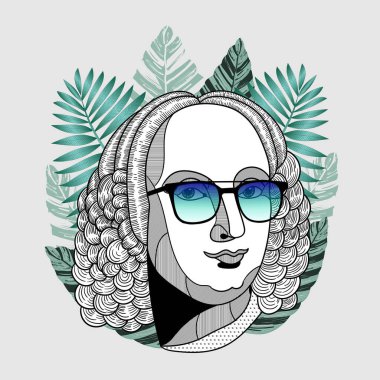 Vektör çizgileri klasik el çizimi illüstrasyon. vivaldi