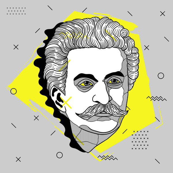 Стросс Векторные линии Классическая ручная иллюстрация. 