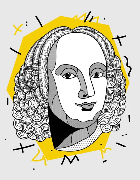 Vektör çizgileri klasik el çizimi illüstrasyon. vivaldi