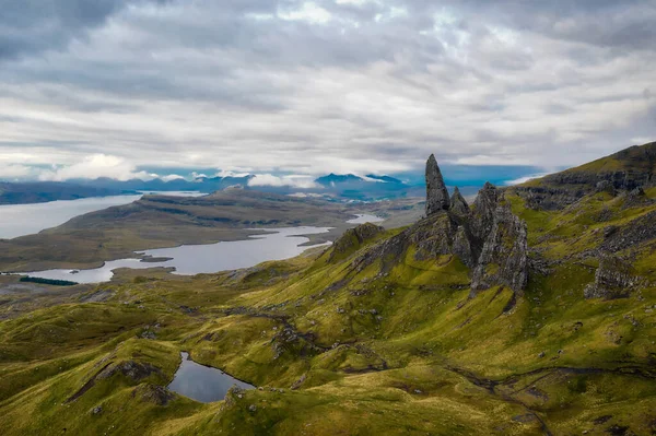 Velho Homem Storr Ilha Skye Escócia Tomado Agosto 2020 Pós — Fotografia de Stock