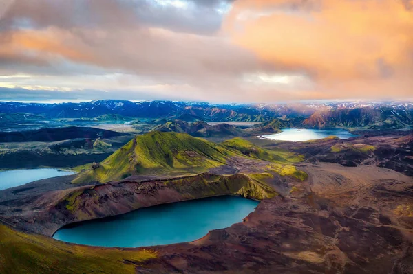 Hochland Süden Islands Aufgenommen August 2020 Nachbearbeitet Mit Belichtungsklammern — Stockfoto