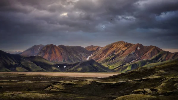 Highlands Nel Sud Dell Islanda Prese Nell Agosto 2020 Post — Foto Stock