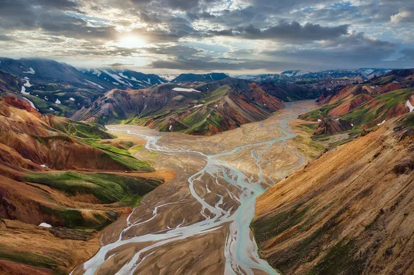 Tierras Altas Sur Islandia Tomadas Agosto 2020 Después Ser Procesadas — Foto de Stock