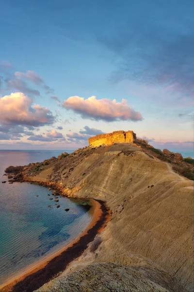 Riviera Beach Malta Tomada Novembro 2020 Pós Processada Usando Suporte — Fotografia de Stock