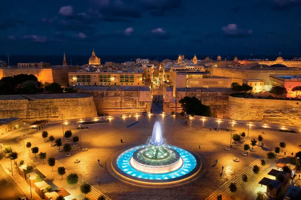 Valletta Malta Gün Batımında Kasım 2020 Çekildi Pozlama Parantezi Kullanılarak — Stok fotoğraf