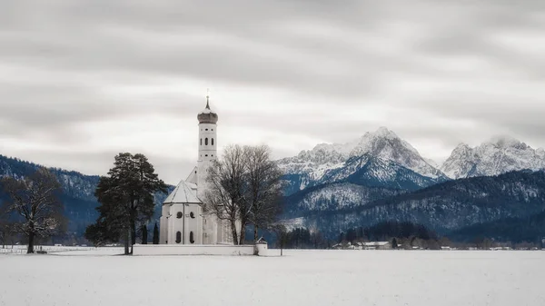 Kolumbianische Kapelle Südbayern Aufgenommen Dezember 2020 Nachbearbeitet Mit Belichtungsklammern — Stockfoto